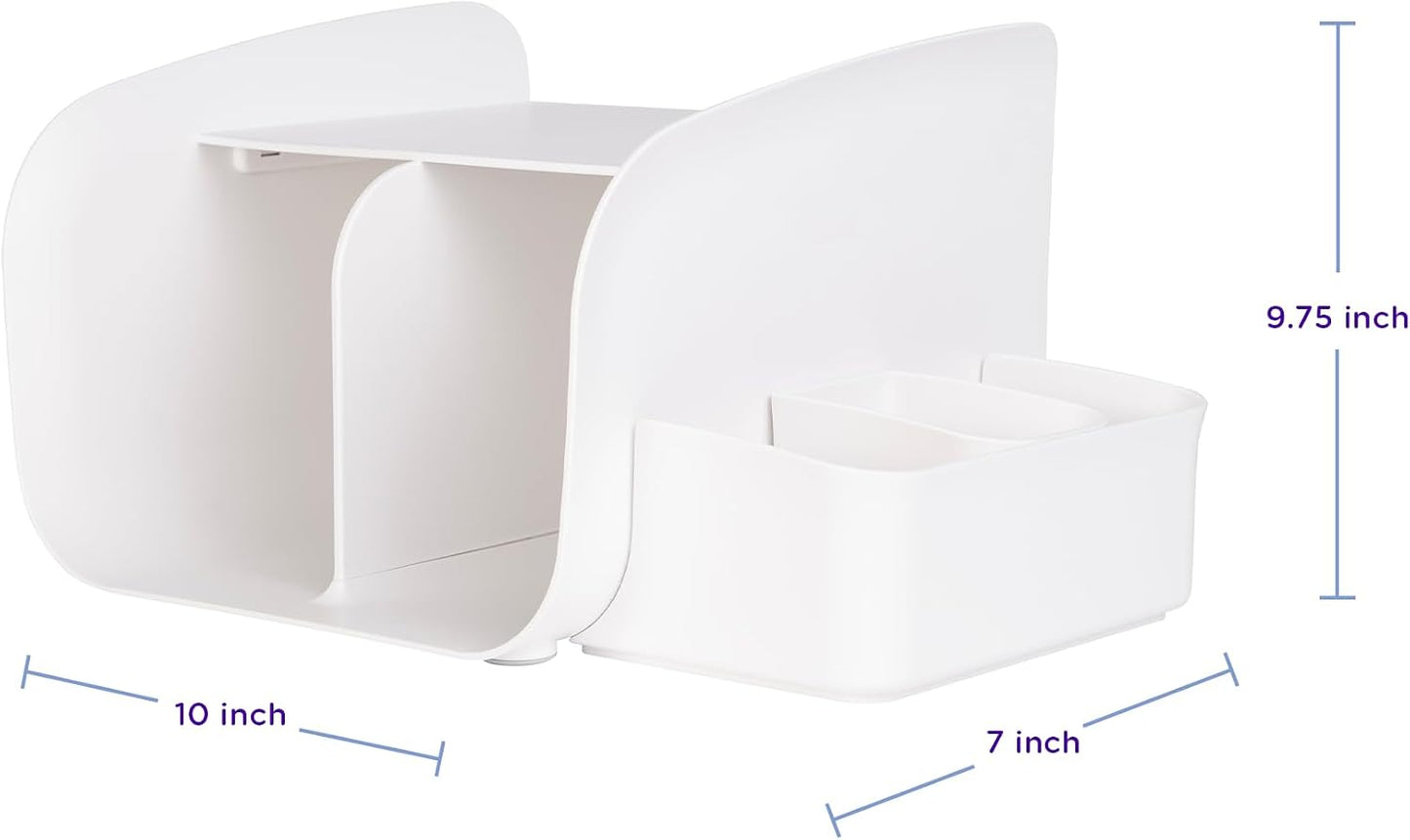 Ubbi Tabletop Diaper Caddy, Diaper Storage, Caddy Organizer, White