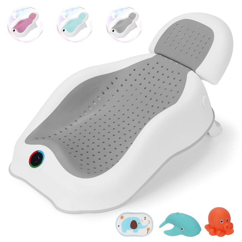 Newborn Baby Bath Support with Thermometer