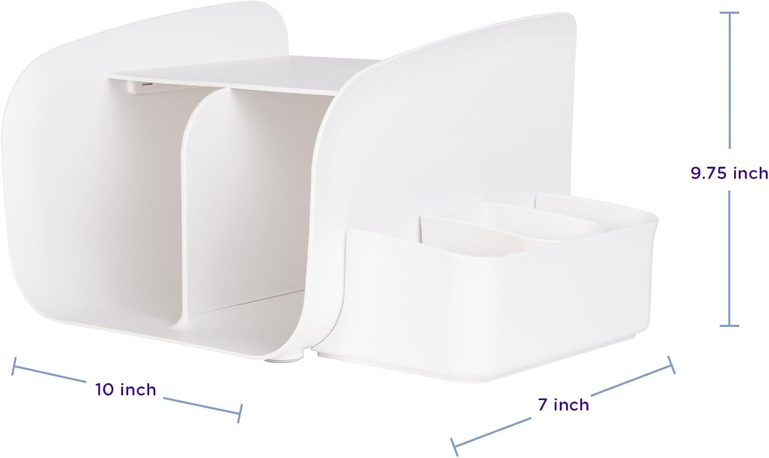 Ubbi Tabletop Diaper Caddy, Diaper Storage, Caddy Organizer, White