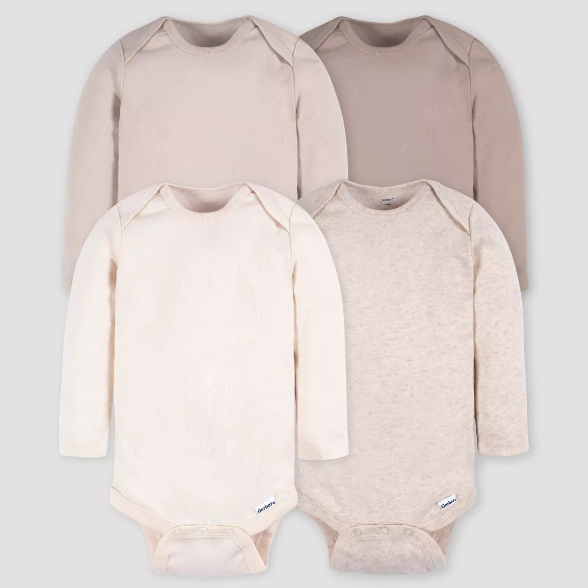 Gerber Baby 4Pk Long Sleeve Onesies
