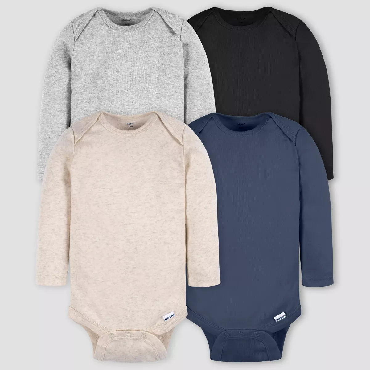 Gerber Baby 4Pk Long Sleeve Onesies