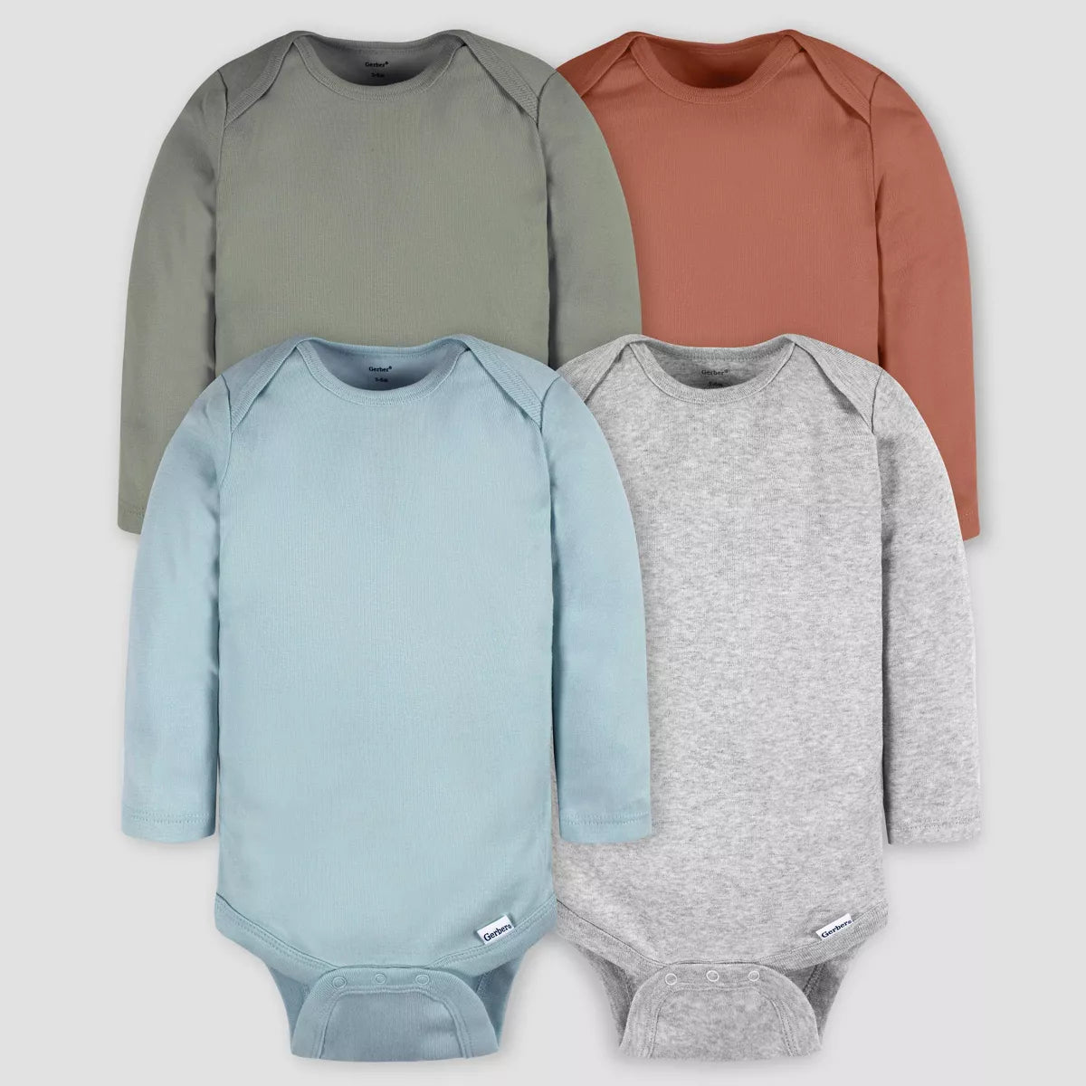 Gerber Baby 4Pk Long Sleeve Onesies
