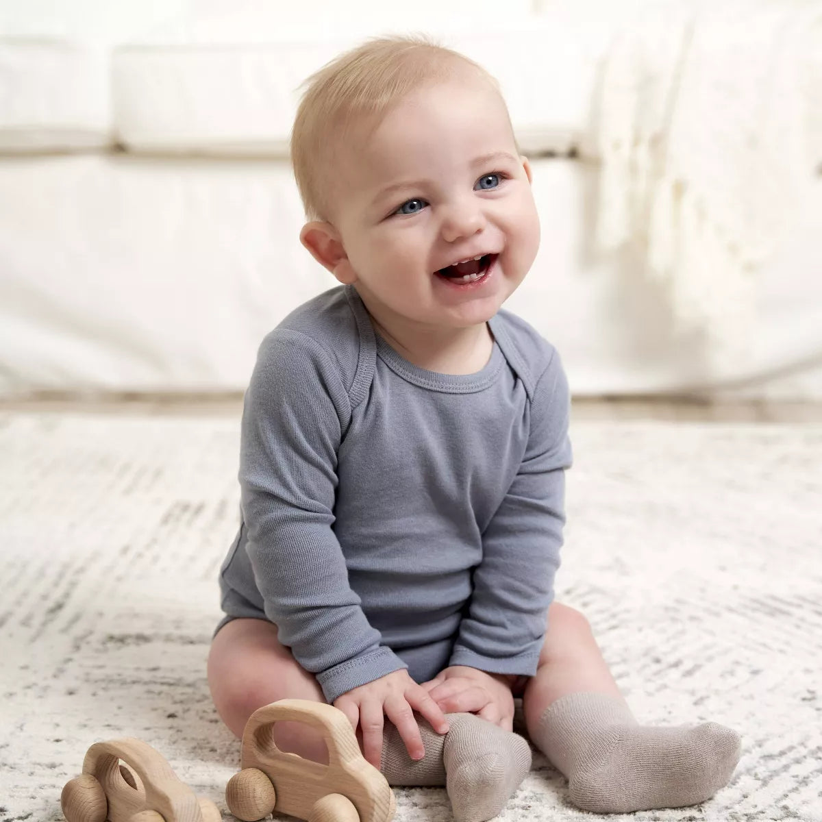 Gerber Baby 4Pk Long Sleeve Onesies