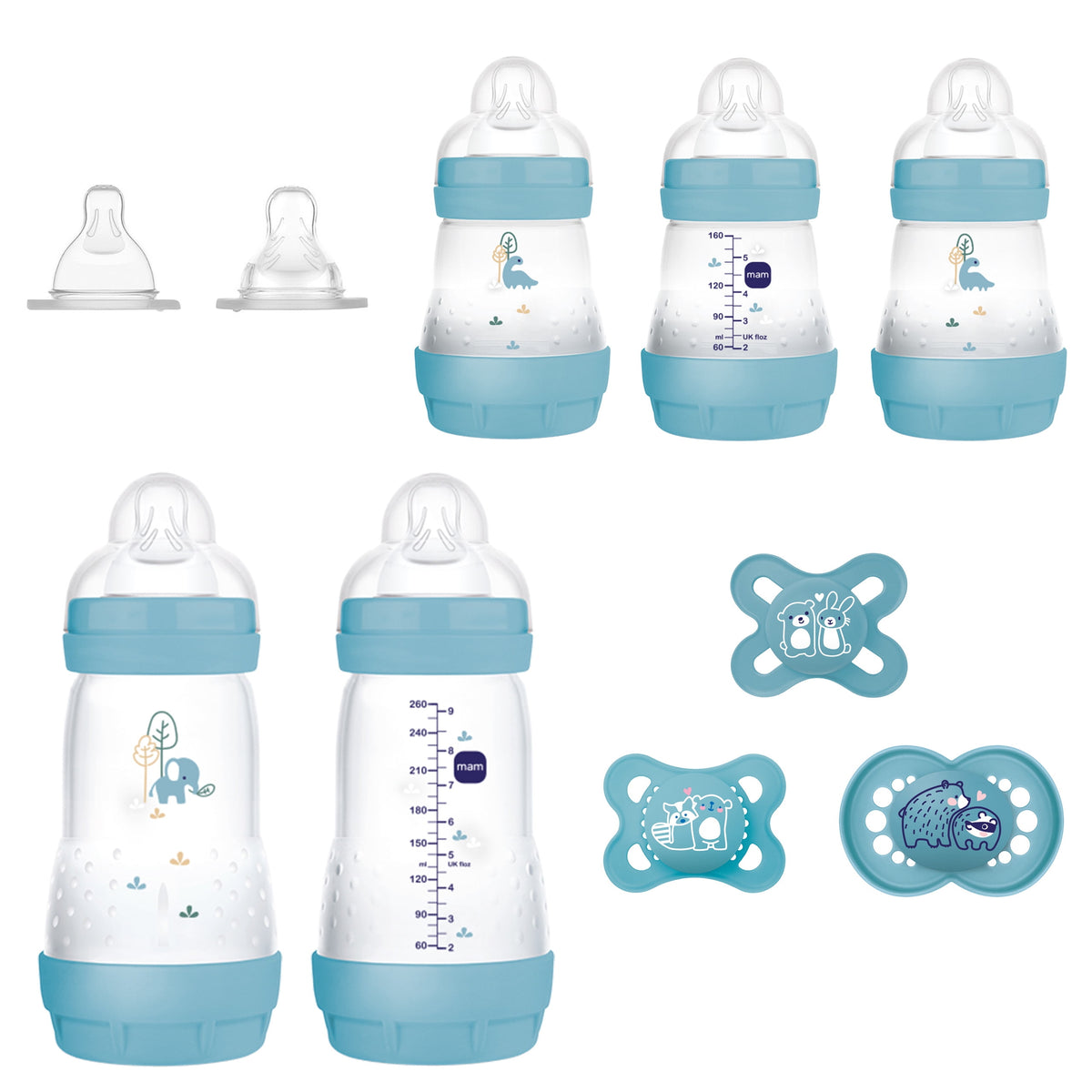 Baby Essentials Bottle & Pacifier Gift Set, 10 Piece