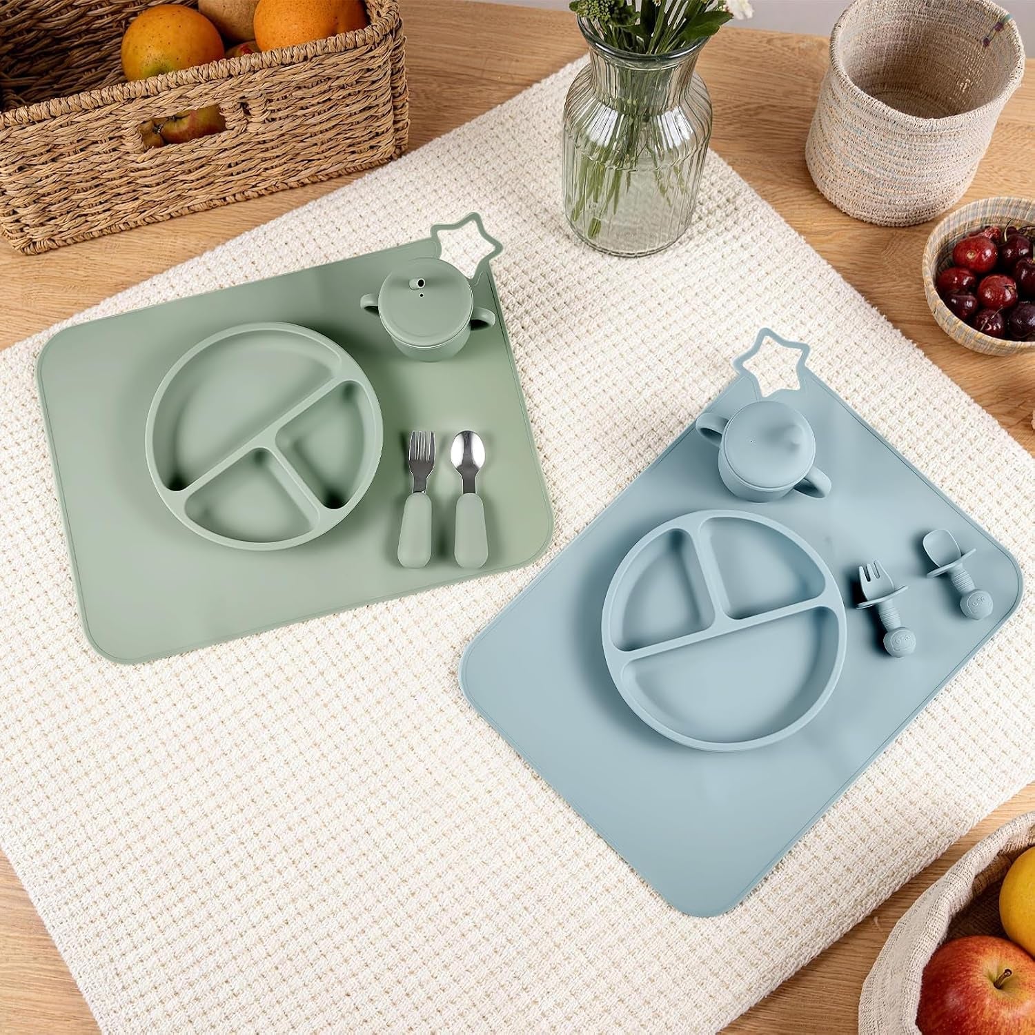 Silicone Baby Feeding Set 10 Pcs, Baby Feeding Essentials