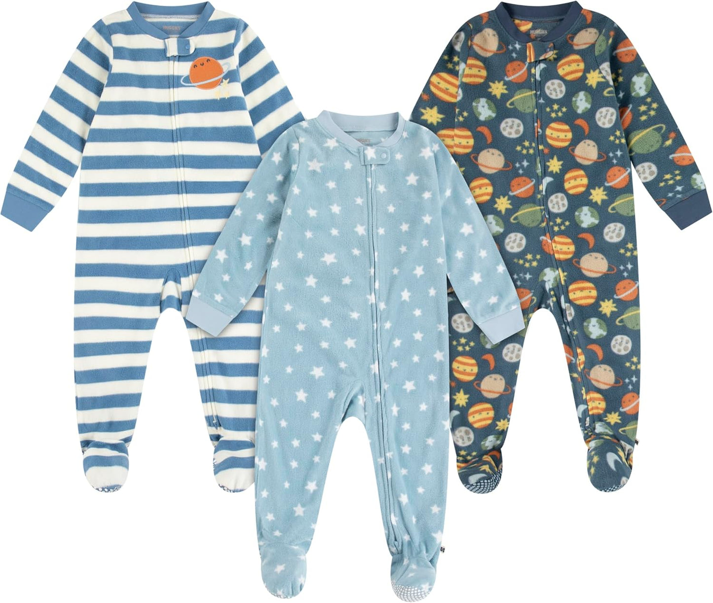 Baby 3-Pack Footed Fleece Coverall Pajamas